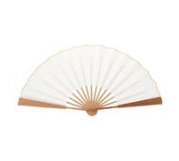 Gatuida Éventail Pliant à Main en Papier De Riz Blanc, Bambou Naturel, Style Antique, Ventilateur Plié à La Main pour Calligraphie Et Décoration, Usage Quotidien, Portable Et Pratique