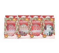 Gatuida Faux Ongles de Noël 96 Pièces Manucure Festive pour Femmes et Filles Motifs Décoratifs de Fête Application Rapide Taille Standard Accessoires Manucure pour Soirée de Noël