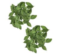 Gatuida Feuilles Artificielles Vertes Détachées 100 Pcs, Grandes 6x3 Cm, Accessoires DIY pour Décoration Mariage Fête Maison, Feuilles Décoratives Végétales Réutilisables et Écologiques