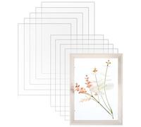 Gatuida Feuilles de Plastique Transparentes A4 10 Pièces pour Cadres Photo Panneaux de Peinture Résistants Surfaces Lisses Polyvalentes pour Projets DIY et Affichage