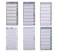 Gatuida Feuilles de Suivi des Dépenses Perforées A6 pour Planificateur de Budget - 120 Fiches Papier à Motifs Floraux pour Agenda Budgétaire Quotidien - Recharge pour Classeur Budget