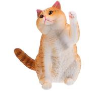 Gatuida Figurine de Chat British Shorthair Réaliste en Plastique, Modèle Miniature Orange, Décoration Légère pour Intérieur et Extérieur, Éducatif Animalier, Petite Statue Décorative