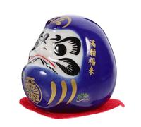 Gatuida Figurine Japonaise Céramique Bleu Foncé Statuette Décorative pour Intérieur de Voiture et Maison Objet de Richesse