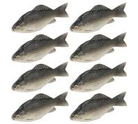 Gatuida Figurines de Poissons Miniatures Réalistes 8 Pièces en Écume Noire Légères Décoration Maison ou Espace de Travail, D'imagination pour Garçon et Filles