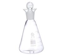 Gatuida Fiole En Verre Borosilicaté 250 Ml Bouchon, Flacon Erlenmeyer Gradué Pour Laboratoire, Mesure Précise, Usage Chimie Organique Et Expériences Scolaires