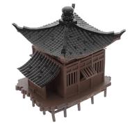 Gatuida Fish Tank Mini Pavilion Plastic Ornament Asian Architecture Model for Bonsai Zen Garden Decoration