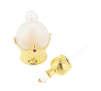 Gatuida Flacon Parfum Vintage Rechargeable Verre Doré avec Pipette Bouteille Vide pour Huiles Essentielles et Lotion Style Arabie Élégant et Antique