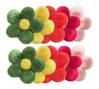Gatuida Fleurs Décoratives En Feutre De Laine Pour Bricolage 10 Pièces Multicolores Assortiment Rouge Orange Jaune Kaki Rose Accessoire Créatif Diy Pour Loisirs Artistiques