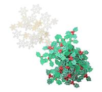 Gatuida Flocons de Neige Blancs en Plastique pour Décorations de Noël Confettis Festifs pour Loisirs Créatifs Accessoires DIY pour Coques de Téléphone Bijoux Cheveux et Bandeaux Lot