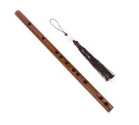 Gatuida Flûte dizi traditionnelle chinoise avec pompon, tonalité de sol, | Instrument à vent en bois de 14 pouces, idéal pour les débutants, pour la répétition en intérieur et en extérieur,