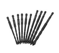 Gatuida Forets en Carbure pour Béton et Carrelage, Jeu de 10 Pièces, Coffret Noir, Adaptés au Perçage de Verre, Céramique, Bois et Marbre, Forets à Maçonnerie Polyvalents