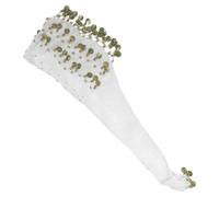 Gatuida Foulard de Hanche pour Danse du Ventre en Chiffon Blanc | Trois Couches, Détails Métalliques, Mouvement Fluide, pour Spectacles Modernes et Célébration Halloween