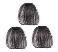 Gatuida Frange Aérienne Fausse 3Pcs Postiche Clip Cheveux Naturels Accessoire Coiffure Femmes Style Événementiel Facile à Utiliser