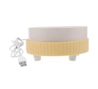 Gatuida Gamelle Chauffante pour Chats 350 ML Base Jaune USB Maintien de Température Constante Résistance aux Intempéries pour L’Intérieur et L’Extérieur Chauffage Automatique de L’Eau