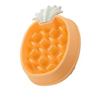 Gatuida Gamelle pour Chien à Alimentation Lente D'ananas, Bol Anti-glouton Jaune en Matériau Imperméable, Léger et Solide, Mangeoire Lente pour Chiens et Chats, Usage Quotidien et Voyage
