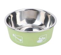 Gatuida Gamelle Ronde pour Animaux en Acier Inoxydable et PP Design Empreinte Colorée, Antidérapante, Décoration Intérieure