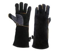 Gatuida Gants de Protection Cuir Double Couche Isolants Thermiques et pour Four Soudage Barbecue et Manutention