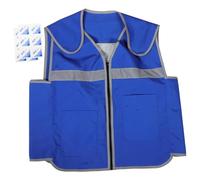 Gatuida Gilet Glace Réutilisable Packs Glace Amovibles Veste Rafraîchissante Taille Plus pour Hommes Vêtement Anti-chaleur pour Travail Extérieur et Activités Sportives