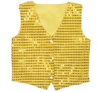 Gatuida Gilet Pailleté Enfant Garçon Fille Tenue de Scène Veste Sans Manches Danse Hip-Hop Jazz Spectacles