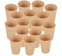 Gatuida Gobelets Jetables en Papier Kraft Brun 50 Pcs Fermeture Hermétique 100% Alimentaire et Anti-Fuite pour Crème Glacée Frites et Collations en Restauration Rapide