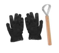 Gatuida Grattoir à Peau de Cuir Outil de Découpe Cuir Ergonomique Grattoir de Finition Robuste pour Artisans et de Haute