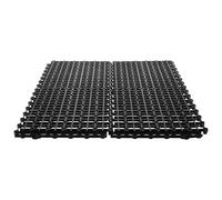 Gatuida Grille de Support Structurel Noire pour Fontaine de Jardin, Plateau de Raccordement Modulable, Set de 4 Pièces avec 80 Pieds, Bac de Filtration pour Bassin Extérieur et