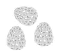 Gatuida Grotte Poreuse pour Crevettes 3 Pièces en Plastique pour Aquarium d'eau Douce, Cachette de Dôme Décor Corail Imitant Pierre, Habitat et Élevage pour Poissons Betta et