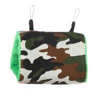 Gatuida Hamac Suspendu pour Oiseaux Peluche Nid Confortable pour Perroquets et Petits Oiseaux Accessoire pour Cage à Modèle Camouflage