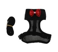 Gatuida Harnais pour Poule Réglable en Nylon Laisse De Poitrine, Taille M, Couleur Noire, Promenade Extérieure pour Volailles Et Petits Animaux