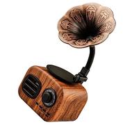 Gatuida Haut-Parleur Portable Rétro Enceinte Mini Gramophone avec Support USB Et Slot pour Carte Compatible avec Mobiles Et