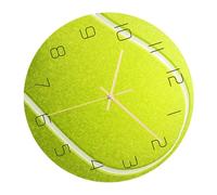 Gatuida Horloge Murale Balle de Tennis Acrylique Silencieuse Pendule Murale avec Chiffres Arabes pour Salon Chambre et Bureau