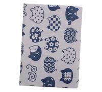 Gatuida Housse Tissu Doux à Motif Ethnique Chat Blanc Couverture Lavable pour Journaux et Cahiers pour Adolescents et Adultes