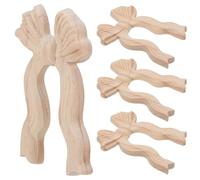 Gatuida Incrustations Décoratives en Bois Sculpté Européen 4 Pièces 9X115 CM Appliques Ajourées de Nœud pour Meubles Armoires Murs - Décoration Intérieure Élégante et Artisanale