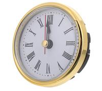 Gatuida Insert Horloge à Quartz Rond en Fer Doré avec Chiffres Romains Mécanisme Silencieux de Précision Accessoires de Réparation pour Horloge Murale Bureau Décoration Vintage et