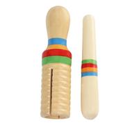 Gatuida Instrument de Musique pour Garçon Fille Bois Éducatif Musical Percussion à Gratter Set avec Baguette Bois Développement Motricité et Coordination