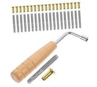 Gatuida Jeu de Chevilles Lyre de Remplacement Professionnel avec Clé Accordage Accessoires Robustes pour Fixation de Cordes Harpe Durables pour Lyre Harp