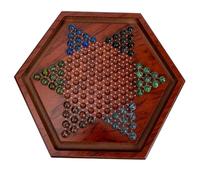 Gatuida Jeu De Dames Chinoises Bois Hexagonal Plateau Éducatif Tout Naturel Jeu De Société Familial pour Garçons Et Filles Développement Logique Et Imagination