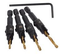 Gatuida Jeu de Forets à Bois avec Mèche Hexagonale Embouts Revêtus Dorés Résistants à l’Usure pour Perçage et Fendage du Bois Accessoire Essentiel pour Bricolage et Camping