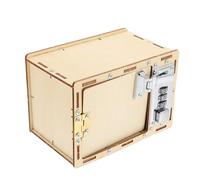 Gatuida Jeu de Puzzle Boîte à Mots de Passe en Bois Naturel Coffret Mécanique DIY Éducatif pour Garçon et Filles Outil de Fabrication de Coffres-Forts Développement Logique et