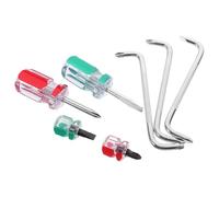 Gatuida Jeu de Tournevis Coudé 7 Pièces en Acier Chrome-vanadium Magnétique Tournevis Plat et Cruciforme Petit Format pour Espaces Étroits pour Bricolage et Réparation Polyvalent