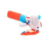 Gatuida Jouet de Préhension en Peluche Orange pour Bébés, Bâton Interactif Sensoriel Qui Émet un Son et Stimule la Motricité Main-œil, pour Garçons et Filles