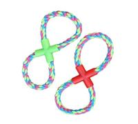 Gatuida Jouets à Mâcher pour Chiens en Coton 2pcs Forme 8 pour Chiots en Phase de Dentition, Protège Les Gencives et Entraîne la Réactivité Couleur Aléatoire