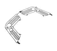 Gatuida Jupe de Roue arrière de vélo - Filet de sécurité pour Les Pieds du siège arrière - Protection pour Les Jambes - Dimensions 40 x 10,5 x 2 cm - Installation Facile - Accessoires de