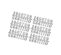 Gatuida Kit 6 Chiffres Arabes Argentés 2 Cm pour Horloge Numérique, Pièces de Rechange DIY, Accessoires Réparation Horloge Murale, Usage Maison et Bureau