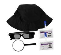 Gatuida Kit Accessoires Détective pour Jeu de Rôle Cosplay avec Chapeau et Loupe Fournitures Habillage pour Activités Détective et Espionnage et Réaliste pour Fêtes et Performances