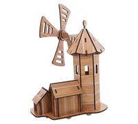 Gatuida Kit D’Éolienne 3D à Monter Soi-Même en Bois de Bambou Maquette Mécanique Éducative Stem Modèle de Moulin à Vent A2 pour Loisirs Créatifs et Expérience Scientifique à la Maison