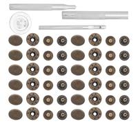Gatuida Kit D’Outils pour Boutons-Pression en Cuivre 15 MM 1 Pièce avec Marteau pour Réparation Vêtements Cuir Toile Vestes Paquet et Accessoires Maroquinerie Kit de Fermeture à