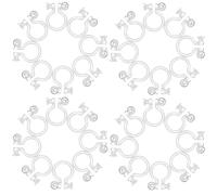 Gatuida Kit de 50 Clips Boucles D’Oreilles à Clip sans Perçage en Plastique Transparent Adaptateurs de U Convertisseurs Indolores pour Oreilles Non Percées Accessoire Invisible pour