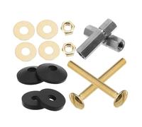 Gatuida Kit de Boulons pour Réservoir de Toilette Cuivre avec Joint Étanchéité Complet de Fixation pour Sièges Standards Résistant et Anti-fuite pour Remplacement Maison et Bureau