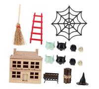 Gatuida Kit de Décoration Halloween pour Maison de Poupée Miniature Accessoires DIY Décoratifs Ambiance Hantée Variés pour Décoration Intérieure et Jardin Miniature